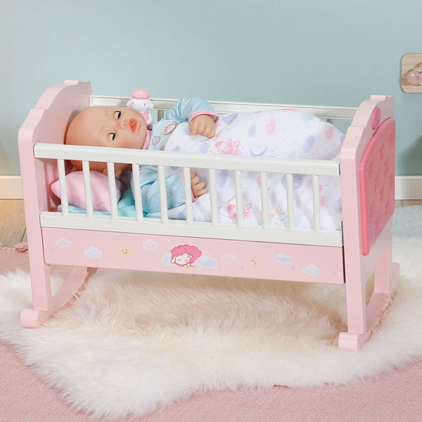 Zapf Creation Baby Annabell Sweet Dreams Crib for 43cm Kids Dolls Bedding 