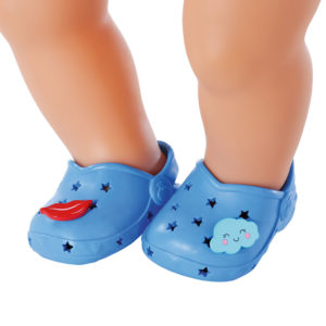 6 Pairs Of Baby Born Shoes Crocs funny pins ZAPF Creation For 43cm Doll Dress Up 
