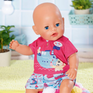 Zapf Creation 824634 Baby Born Shorty Pyjama mit Clogs bunt 