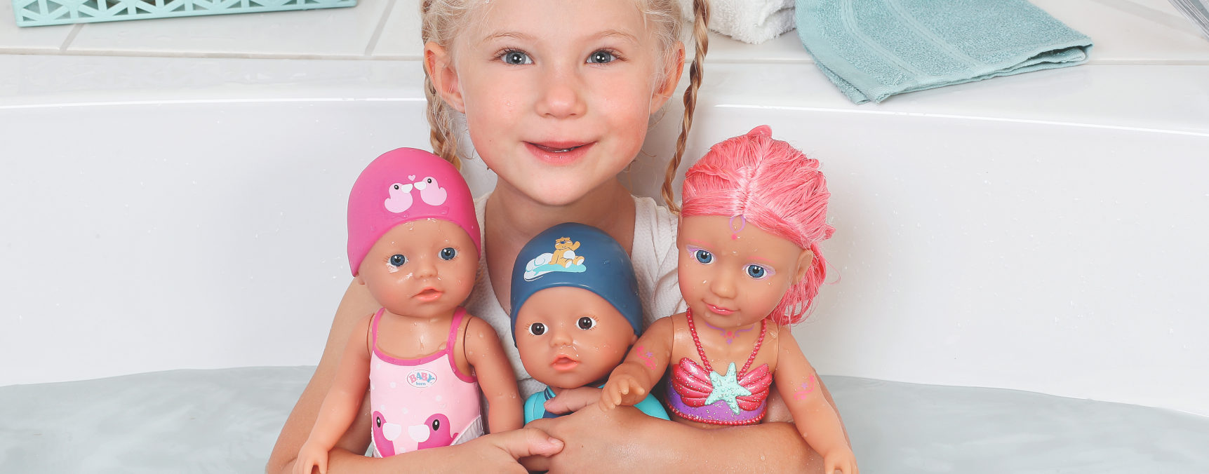 help gain children's water confidence with BABY born swim dolls