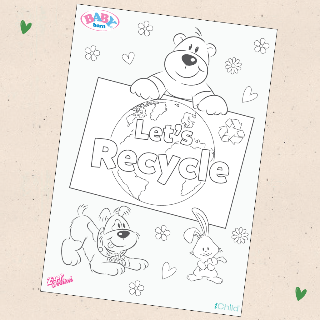 BB_Play idea_recycling week_colouring in lets recycle poster